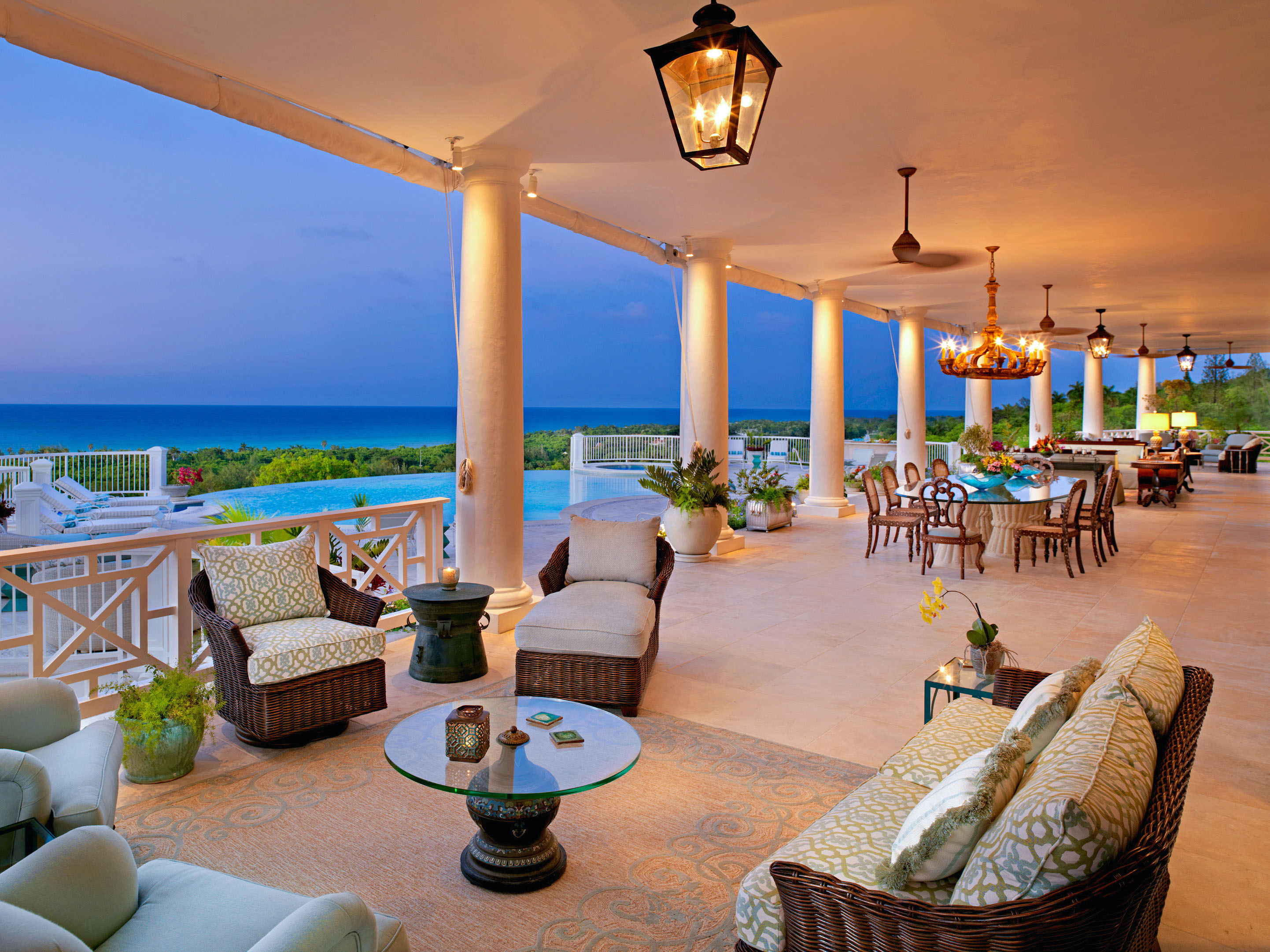 Outside view of a luxury vacation home. One of many vacation homes available.