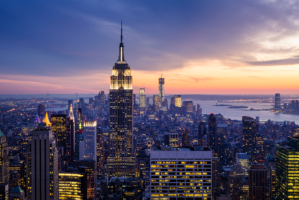 View the Empire State Building in New York City from the Top of the Strand.