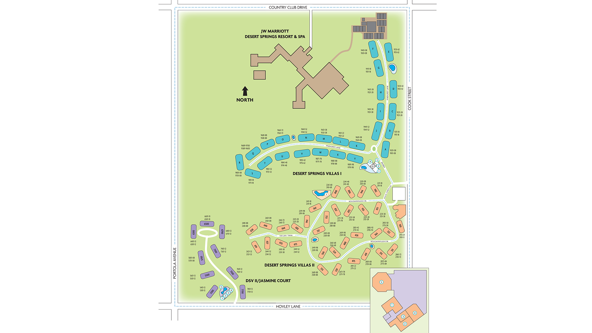 Marriott Desert Springs Villas 1 Property Map Map Marriott S Desert Springs Villas Marriott Vacation Club