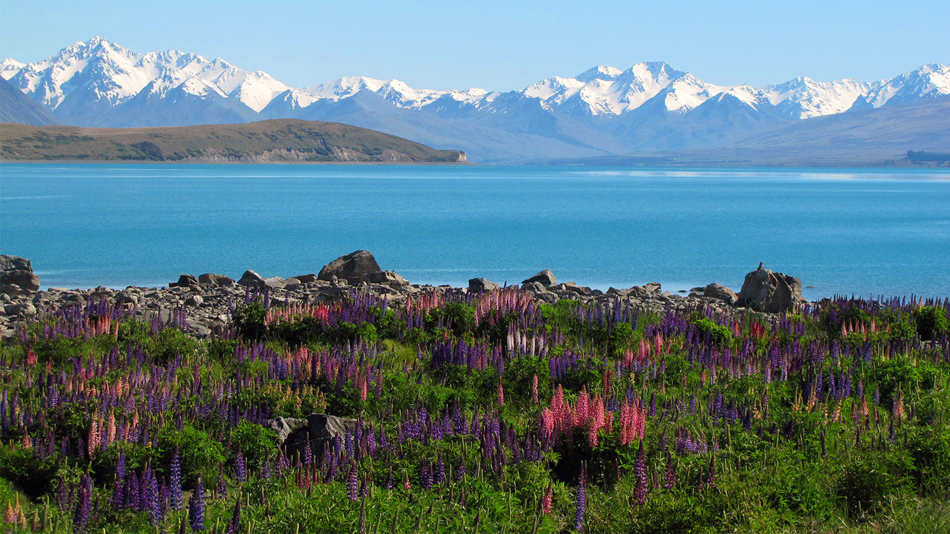 View from Kaikoura, New Zealand's top of the South Island.