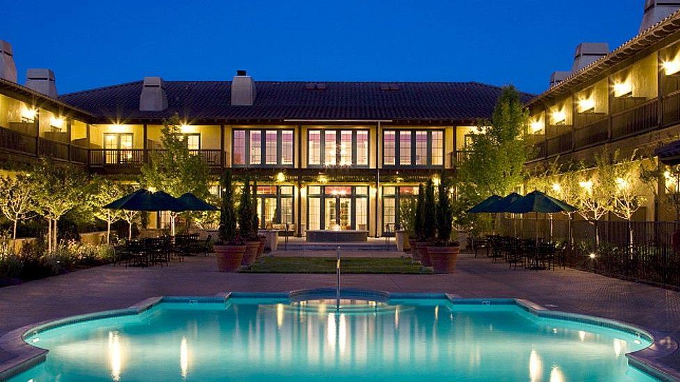 Pool view of The Lodge at Sonoma Renaissance Resort and Spa.